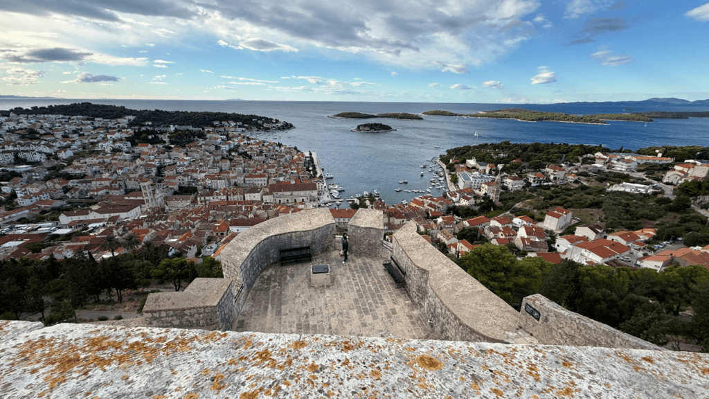 Scenic Aerial View of Hvar, Croatia at Daytime