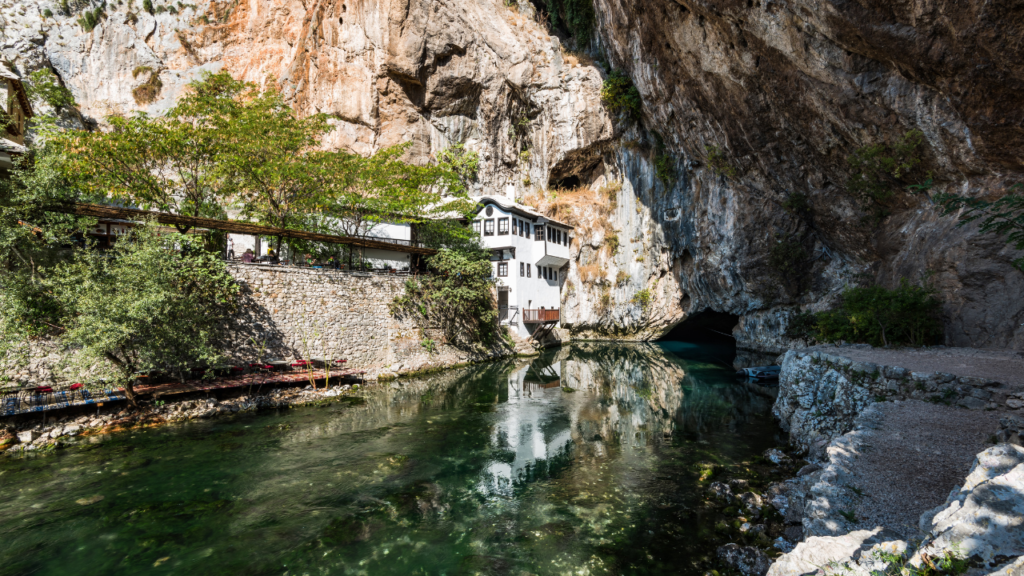 
Blagaj-Tekke-Dervish-House-in-Rocks-at-Buna-River-Bosnia-and-1