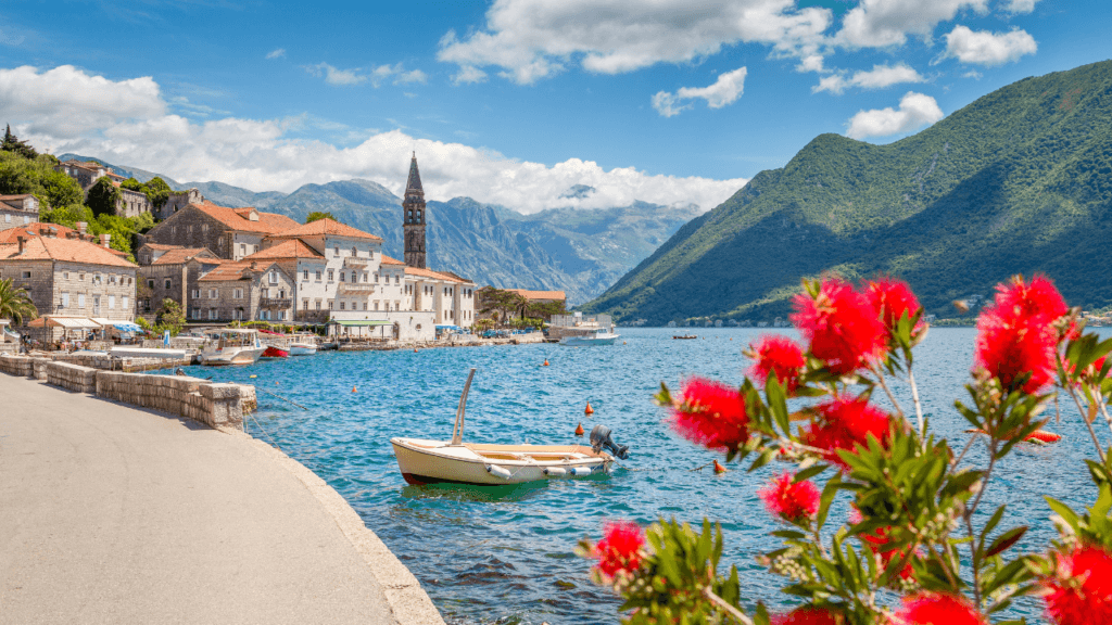 Historic Town of Perast at Bay of Kotor
