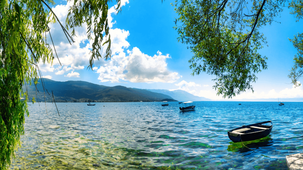 Lake Ohrid in North Macedonia